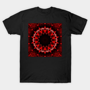 Ominous Red Kaleidoscope pattern (Seamless) 11 T-Shirt